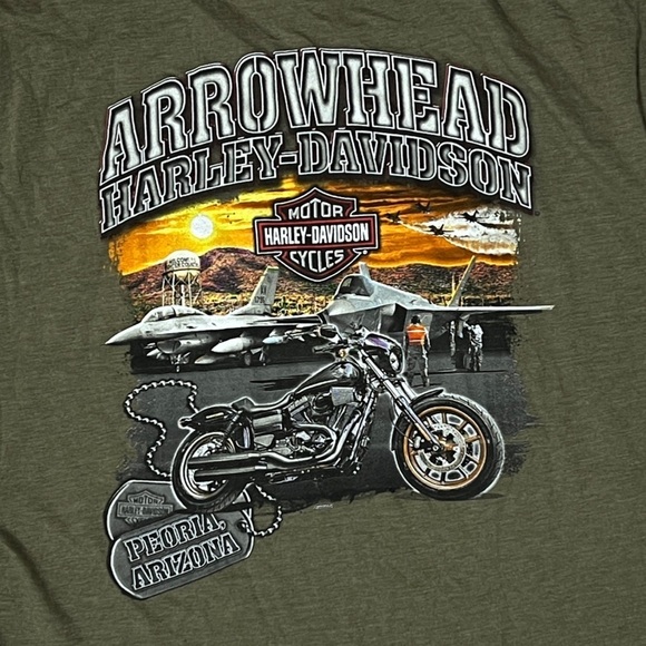 Harley-Davidson Arizona Motorcycle Biker Crewneck Tshirt Mens - Picture 4 of 7